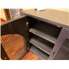 Image 7 : Wooden 4-Door Sideboard Cabinet w/ Interior Shelving 78" x 18" x 33"H (door panel doesn't shut prope