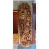 Image 1 : Large, Tall Carved Wooden Sculpture of Underwater Marine Life Scene (minor damage to lobster)