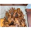 Image 2 : Large, Tall Carved Wooden Sculpture of Underwater Marine Life Scene (minor damage to lobster)