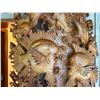 Image 4 : Large, Tall Carved Wooden Sculpture of Underwater Marine Life Scene (minor damage to lobster)