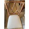 Image 4 : McGuire Glass Top Dining Table w/ Leather Wrapped Bamboo Legs 44" x 88" & 6 Chairs