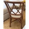 Image 5 : McGuire Glass Top Dining Table w/ Leather Wrapped Bamboo Legs 44" x 88" & 6 Chairs