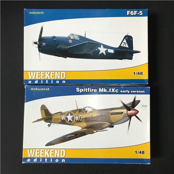 LOT OF 2 UNBUILT WEEKEND EDITION MODEL PLANES IN ORIGINAL BOXES