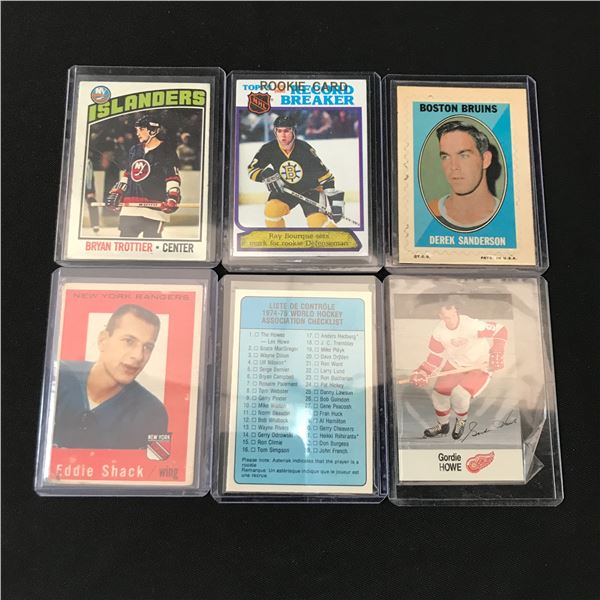 LOT OF 6 VINTAGE NHL STAR CARDS