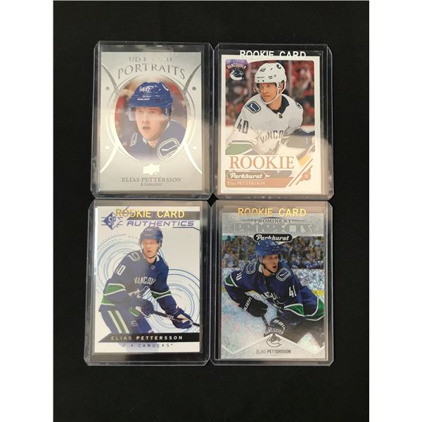 LOT OF 4 ELIAS PETTERSSON ROOKIE CARDS