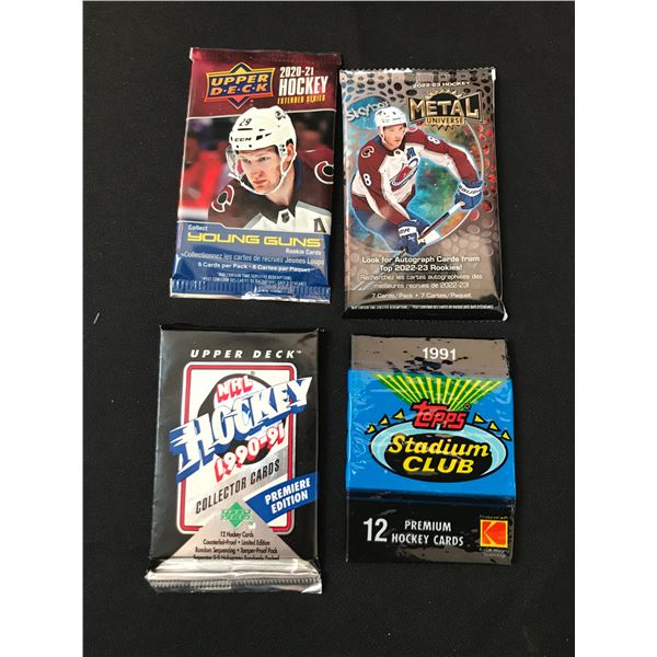 LOT OF 4 SEALED HOCKEY PACKS