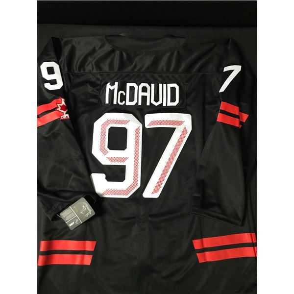 CONNOR MCDAVID BLACK HOCKEY  2026 OLYMPICS TEAM CANADA JERSEY