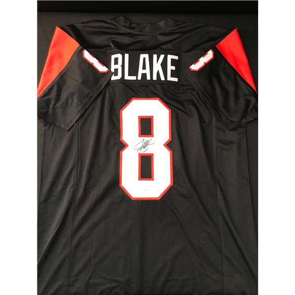 JEFF BLAKE SIGNED FOOTBALL JERSEY (JSA COA)
