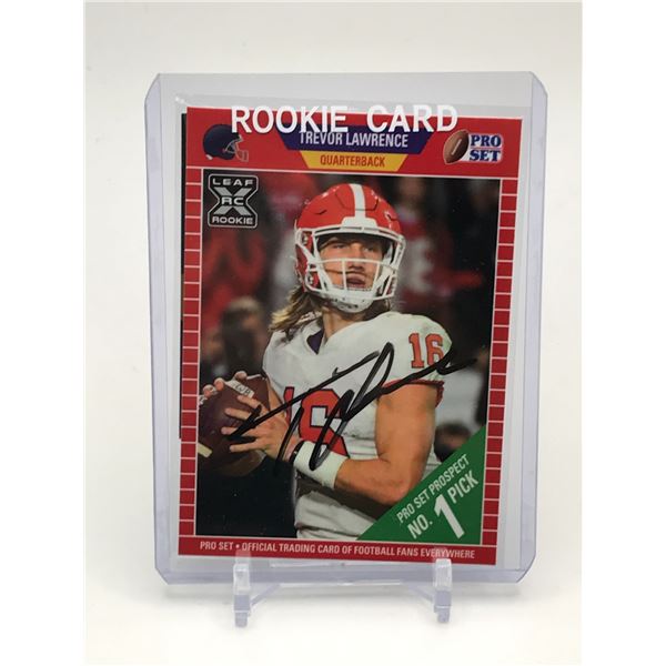 TREVOR LAWRENCE SIGNED ROOKIE CARD - VA AUTOGRAPH AUTHENTICS COA