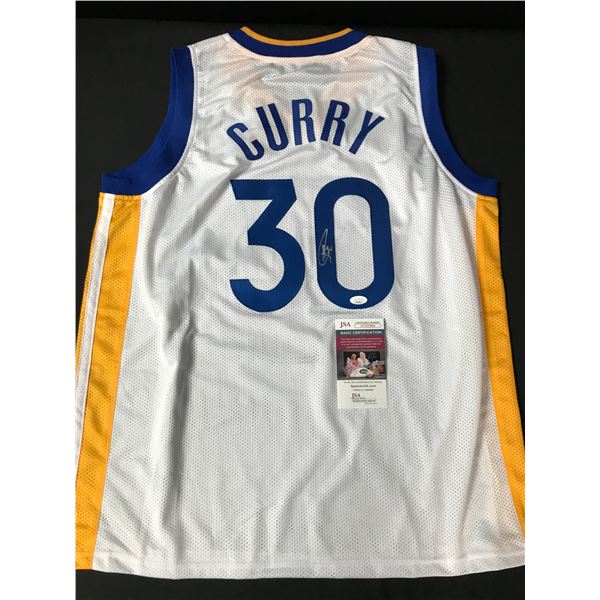 STEPH CURRY SIGNED GOLDEN STATE WARRIORS JERSEY - JSA COA