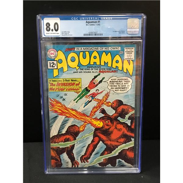 AQUAMAN #1 BY D.C COMICS - CGC GRADE 8