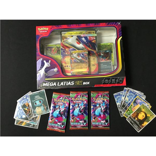 LOT OF POKEMON TCG LOOSE CARDS, PACKS AND BOX