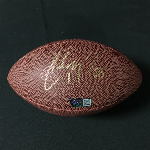 CHRISTIAN MCCAFFREY SIGNED FOOTBALL - ACE COA