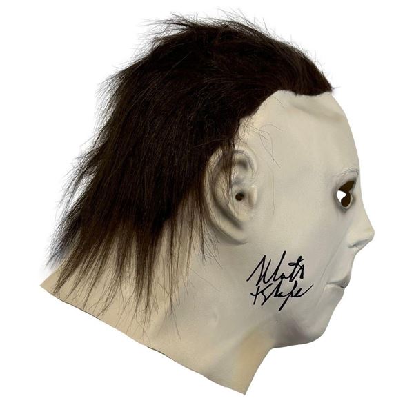 NICK CASTLE SIGNED MIKE MYERS MASK - KB COA
