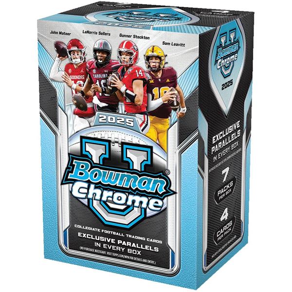 2025 U BOWMAN CHROME FOOTBALL TRADING CARDS BOX