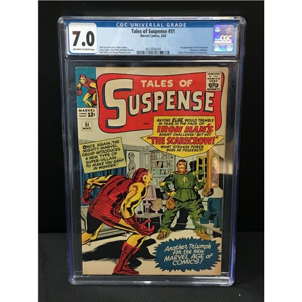 BIG KEY TALES OF SUSPENSE NO.51 (ORIGIN OF SCARECROW) MARVEL COMICS - CGC GRADE 7