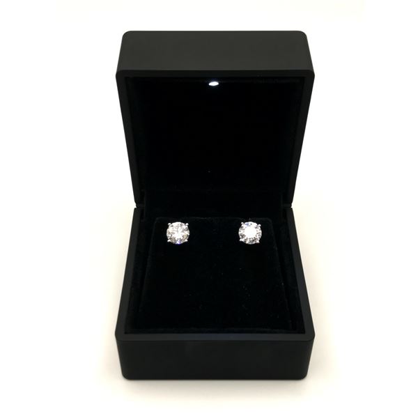 3.18 CARAT DIAMOND EARRINGS NEW WITH PAPERWORK