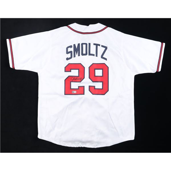 JOHN SMOLTZ SIGNED ATLANTA BRAVES BASEBALL JERSEY - BECKETT COA