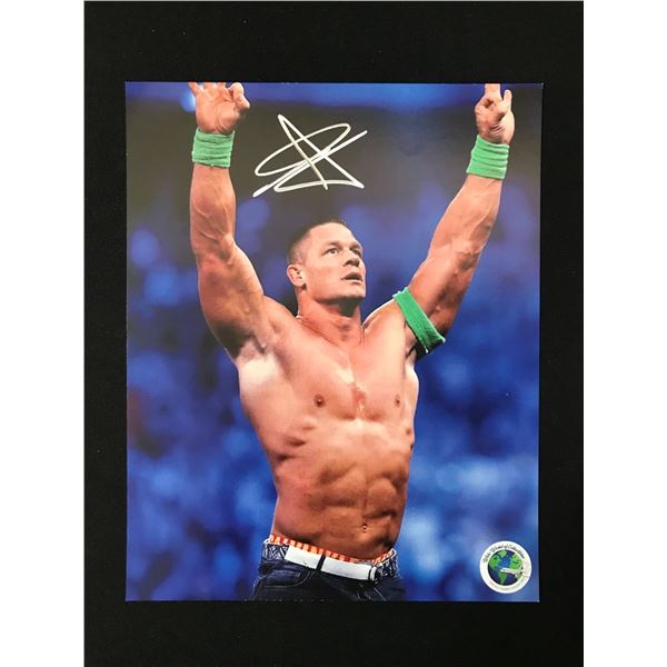 JOHN CENA SIGNED 8X10 - WWOC COA