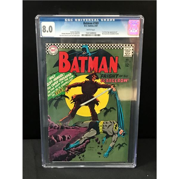 BIG KEY BATMAN NO.189 (1ST APPEARANCE SCARECROW) DC COMICS - CGC GRADE 8