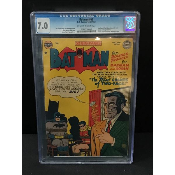BIG KEY BATMAN NO.68 BY DC COMICS - CGC GRADE 7.0