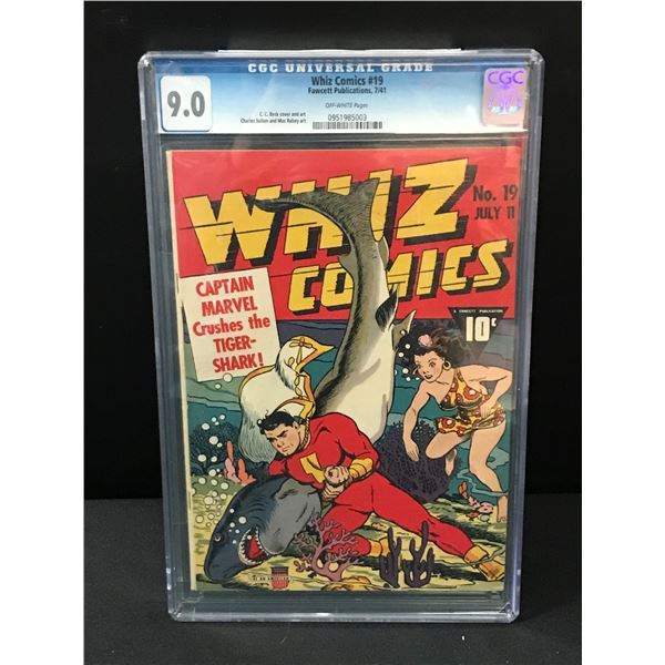 WHIZ COMICS #19 BY FAWCETT PUBLICATIONS - CGC GRADE 9