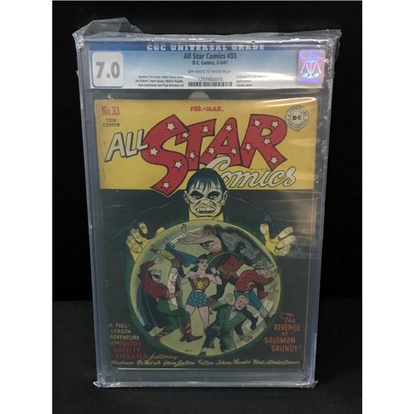 ALL STAR COMICS #33 BY DC COMICS - CGC GRADE 7