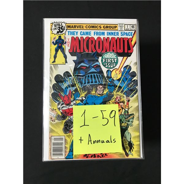 THE MICRONAUTS 1-59 INCLUDING ANNUALS - MARVEL COMICS