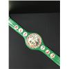 Image 1 : MIKE TYSON SIGNED GREEN CHAMPIONSHIP BELT - WWOC COA