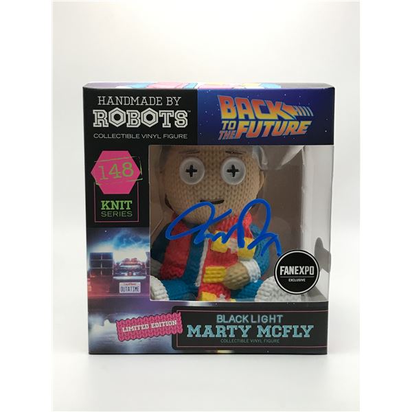 MICHAEL J FOX SIGNED HANDMADE BY ROBOTS VINYL FIGURE - WWOC COA