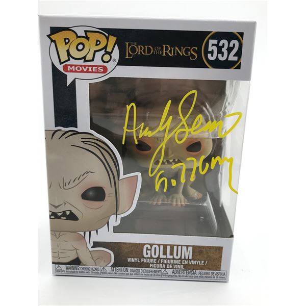 ANDY SERKIS SIGNED AND INSCRIBED GOLLUM FUNKO POP - WWOC COA