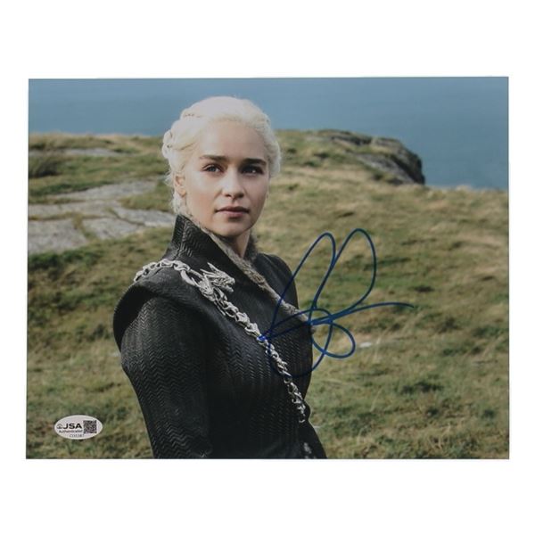 EMILIA CLARKE SIGNED GAME OF THRONES 8X10 - JSA COA