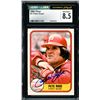 Image 1 : 1981 FLEER PETE ROSE SIGNED TRADING CARD - CGC/JSA GRADE 8.5