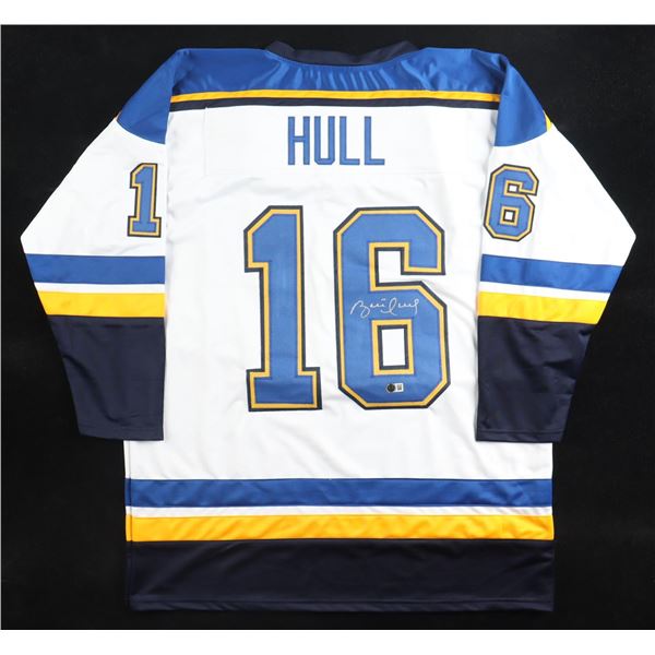 BRETT HULL SIGNED HOCKEY JERSEY - BECKETT COA