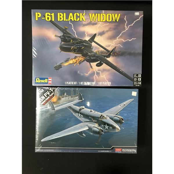 LOT OF 2 MILITARY PLANE KITS IN ORIGINAL PACKAGING