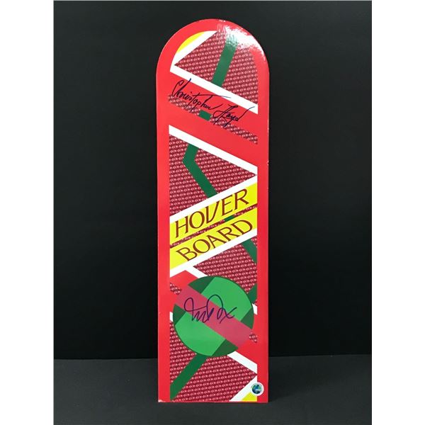 MICHAEL J FOX AND CHRISTOPHER LLOYD DUAL SIGNED HOVERBOARD - WWOC COA
