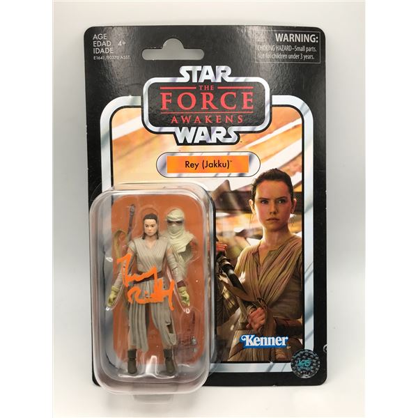 DAISY RIDLEY SIGNED REY Star Wars ACTION FIGURE - KB COA