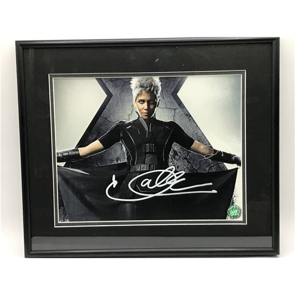 HALLE BERRY SIGNED AND FRAMED STORM X-MEN 8X10 - KB COA