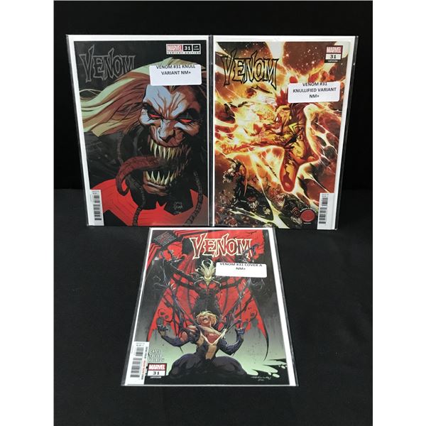 LOT OF 3 VENOM #31 WITH VARIANT COVERS - MARVEL COMICS