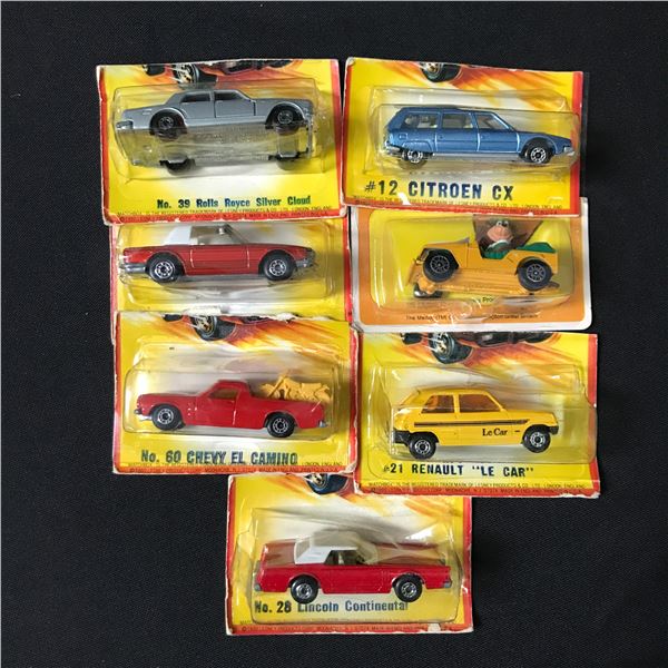 LOT OF 7 1980 MATCHBOX CARS IN ORIGINAL PACKAGING