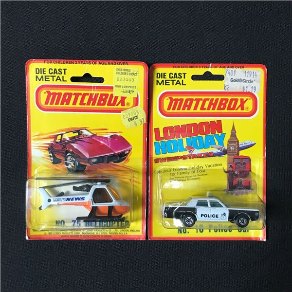 LOT OF 2 1980 MATCHBOX DIE CAST METAL CARS - IN ORIGINAL PACKAGING