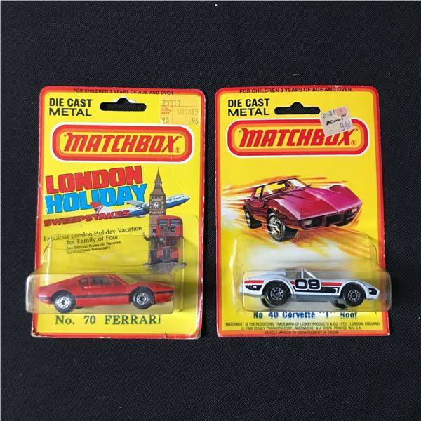 LOT OF 2 1980 MATCHBOX DIE CAST METAL CARS - IN ORIGINAL PACKAGING