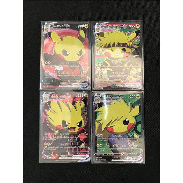 LOT OF 4 POKEMON TCG PIKACHU COSPLAY CARDS