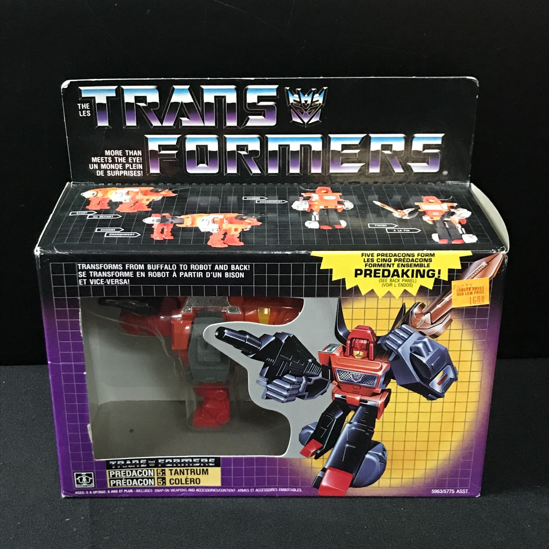 VINTAGE TRANSFORMERS PREDAKING ACTION FIGURE IN ORIGINAL BOX