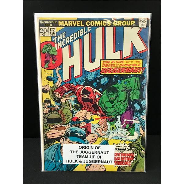 THE Incredible Hulk #172 ORIGIN OF THE JUGGERNAUT - MARVEL COMICS