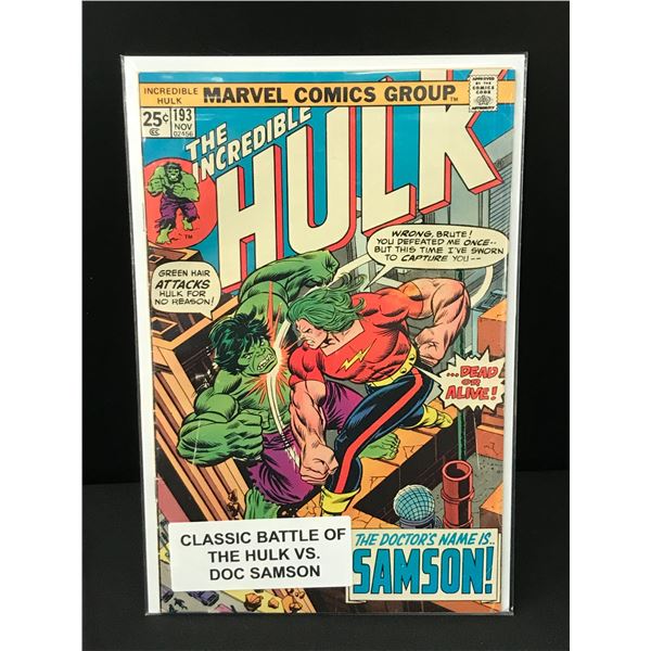 THE Incredible Hulk #193 - MARVEL COMICS