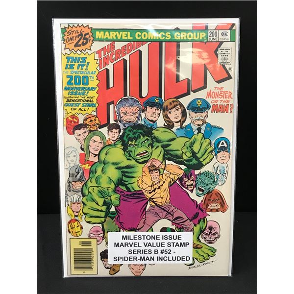 THE Incredible Hulk #200 MARVEL VALUE STAMP SERIES B #52 - MARVEL COMICS