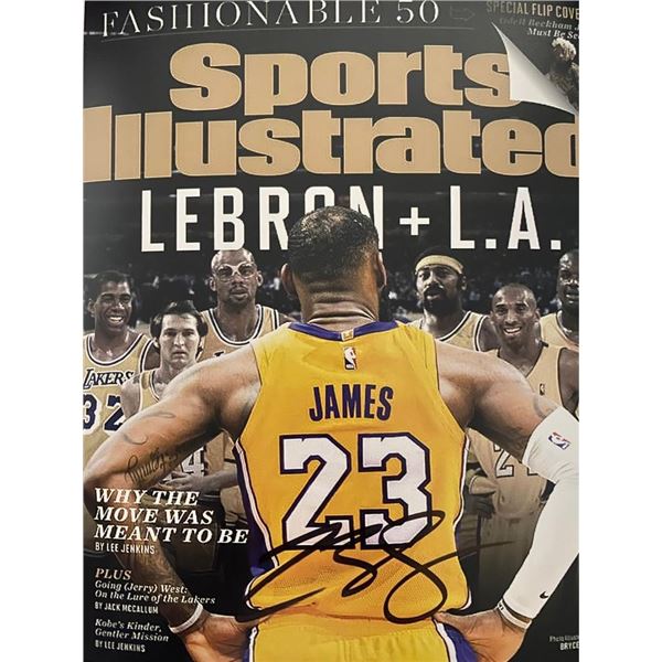 LA Lakers LeBron James signed photo