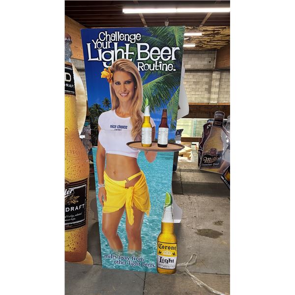 VINTAGE CORONA LIGHT CARDBOARD STANDEE CUTOUT
