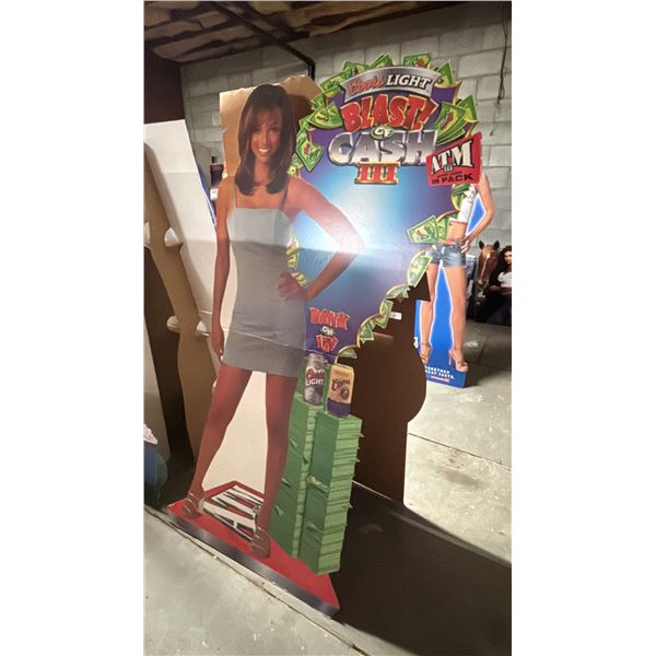 VINTAGE COORS LIGHT BLAST OF CASH III TYRA BANKS CARDBOARD STANDEE CUTOUT